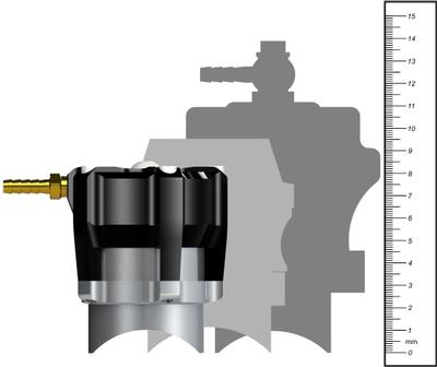 GFB SV52 is only 86mm tall making it the smallest BOV on the market. It also takes up to 300 psi!