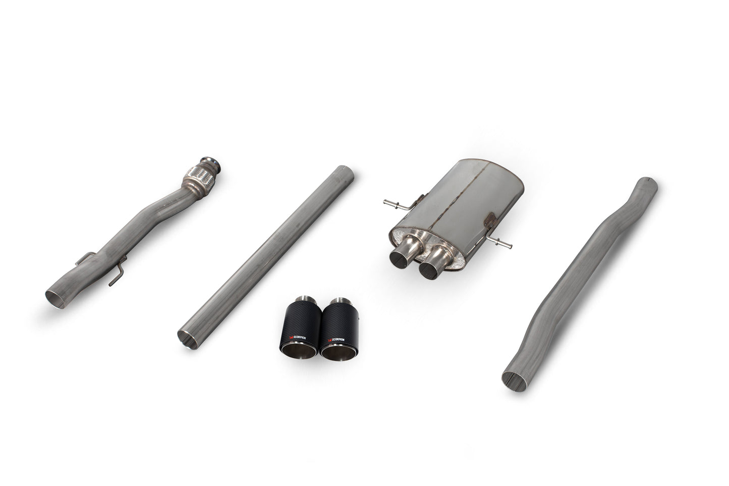 Scorpion Non-resonated cat-back system Ascari Tailpipe Mini Cooper S R56 & R57 2007 – 2014