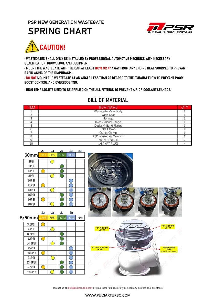 PULSAR 50MM NEW GEN EXTERNAL WASTEGATE