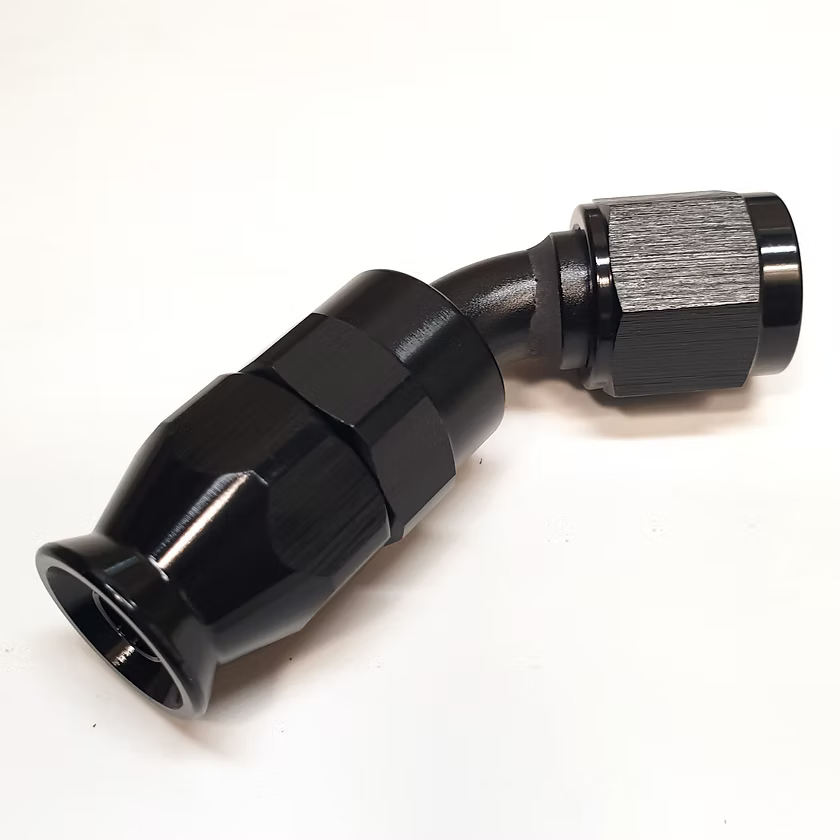Swivel 45 degree elbow - AN4 - AN10 for PTFE/Teflon