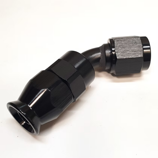 Swivel 45 degree elbow - AN4 - AN10 for PTFE/Teflon