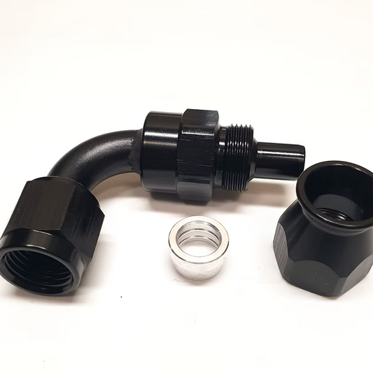Swivel 90 degree elbow - AN4 - AN10 for PTFE/Teflon