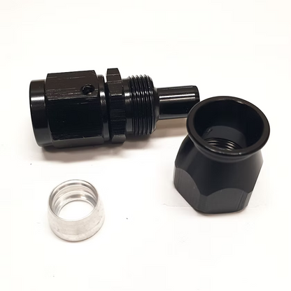 Straight swivel hose end - AN4 - AN10 for PTFE/Teflon