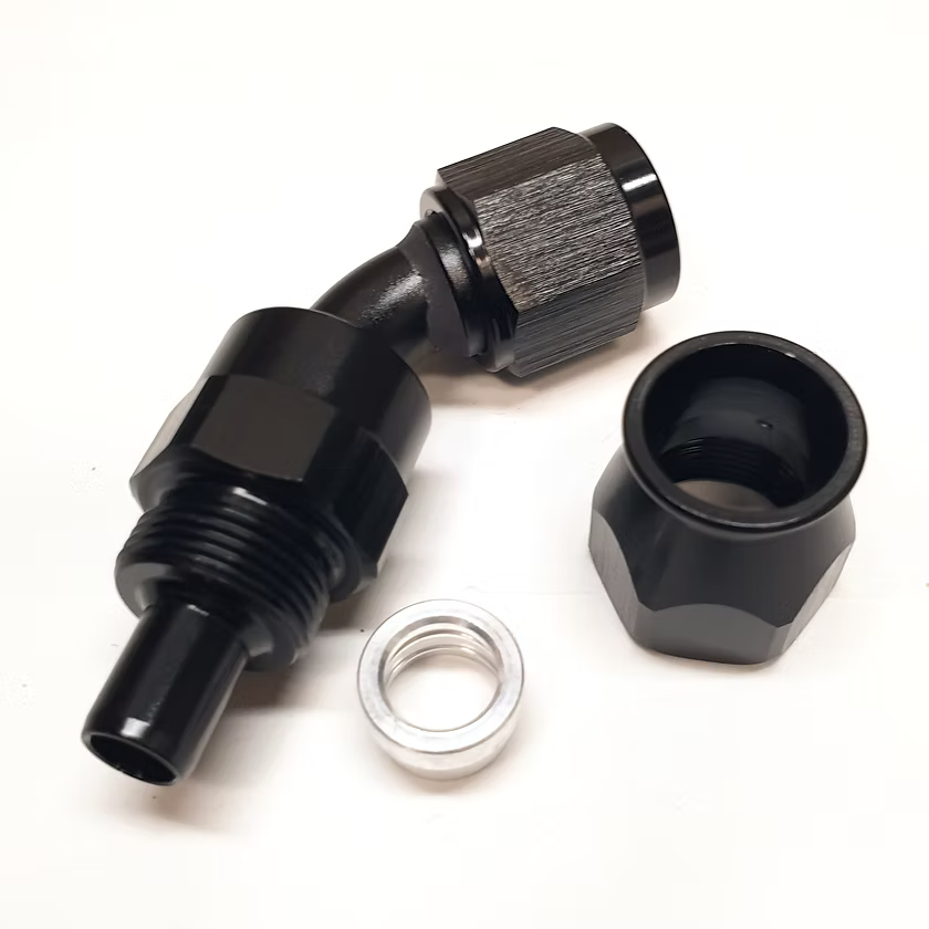 Swivel 45 degree elbow - AN4 - AN10 for PTFE/Teflon
