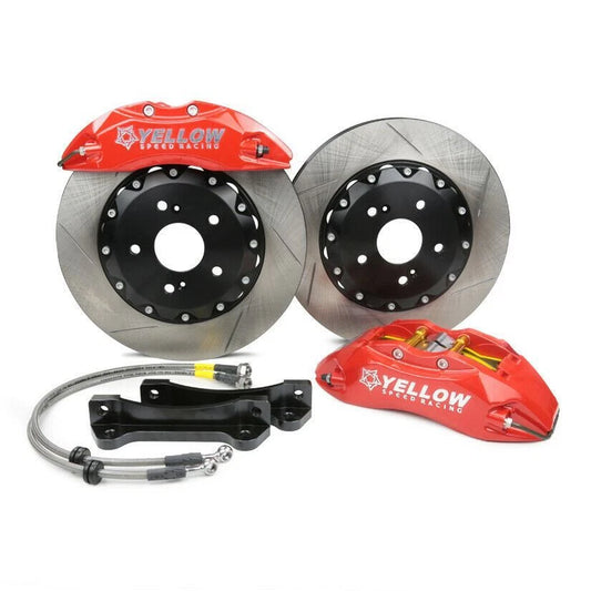 Yellow Speed Racing YSR 330mm Slotted Disc 6 Pot Front Big Brake Kit BBK YSCPF6b Honda Civic Type R EP3 01-05