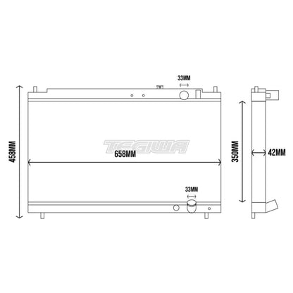 Tegiwa Aluminium Alloy Radiator HONDA INTEGRA DC2