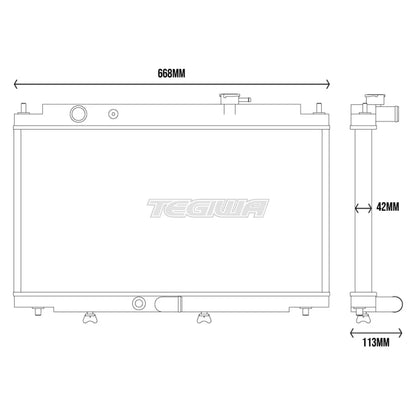 Tegiwa Aluminium Alloy Radiator HONDA K-SWAP