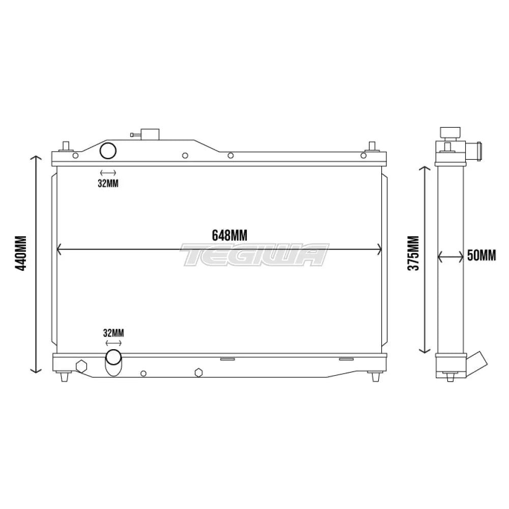Tegiwa Aluminium Alloy Radiator HONDA S2000