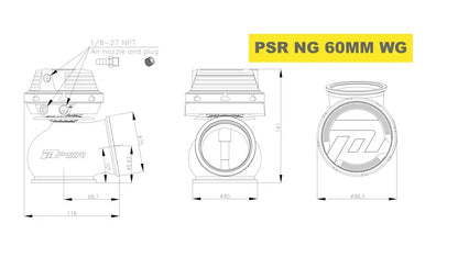 PULSAR 60MM NEW GEN EXTERNAL WASTEGATE